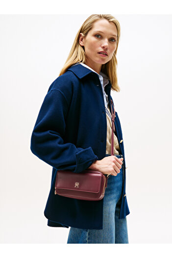 Tommy Hilfiger Women Deep Rouge Icon Crossbody Camera Bag