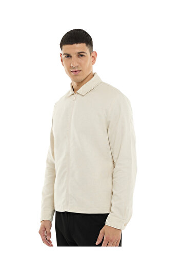R&B Zippered Shirt with Long Sleeves