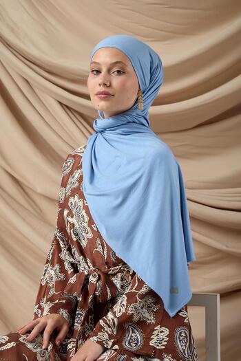Silk Home Premium Combed Cotton Shawl 65002-30 Baby Blue