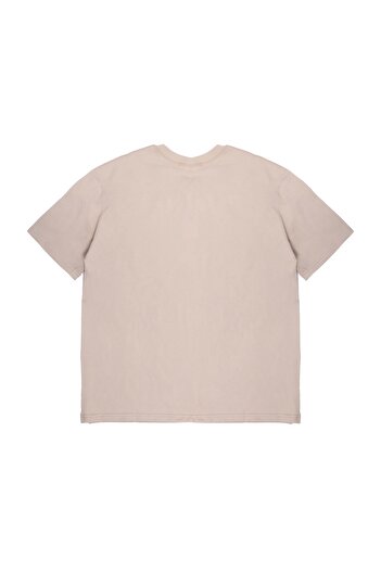 Bak Moda Μπλουζάκι Basic Beige με κανονική εφαρμογή