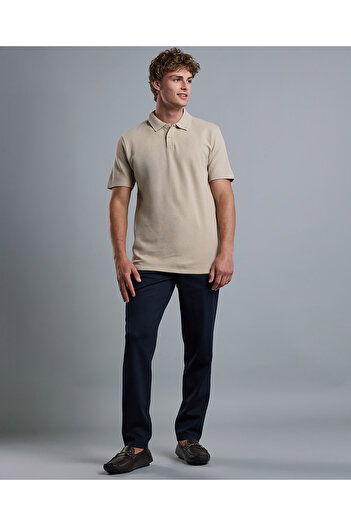 R&B Solid Polo T-Shirt with Short Sleeves