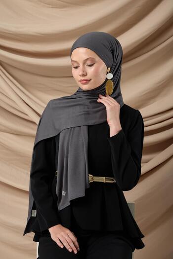 Silk Home Premium Combed Cotton Shawl 65002-27 Dark Gray