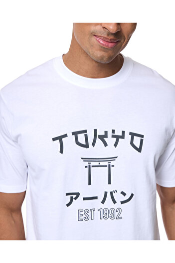 R&B Printed T-Shirt with Crew Neck and Short Sleeves