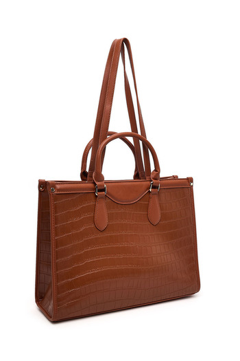 R&B Textured Satchel Bag