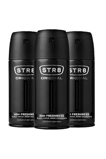 str8 Set 3 x Deodorant Spray, STR8, Original, 150 ml
