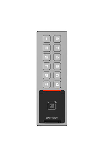 Hikvision Terminal control acces, PIN/Card M1//Bluetooth, Wiegand, Wi-Fi, RS485, Alarma, IK08 - HIKVIS