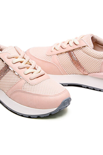 R&B Mesh Detail Lace Up Shoes