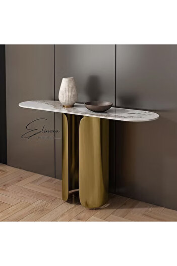 Elinoxa 720-0349 Konsol Masa Paslanmaz Ayaklı Hol Metal Dresuar 120x40x85