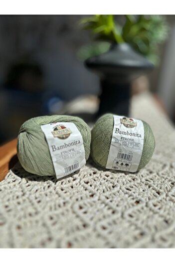 Etrofil Bambonita Olive Green 100 Gr 250 m Knitting Yarn