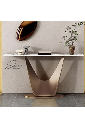Elinoxa 720-0348 Konsol Masa Dresuar Metal Paslanmaz Tabanlı 80x30x80