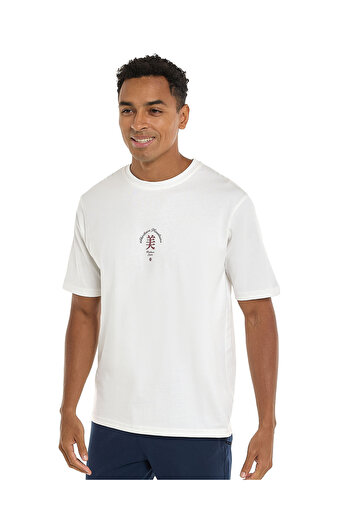 R&B Printed T-Shirt with Crew Neck and Short Sleeves