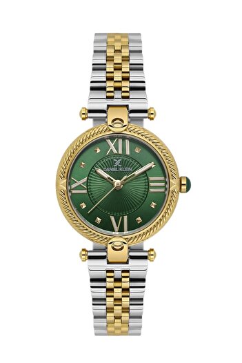 Daniel Klein Dke.1.10953-5 Metal Case Metal Cord 3 Atm Water Resistant Metallic-Gold Color Women's Wristwatch