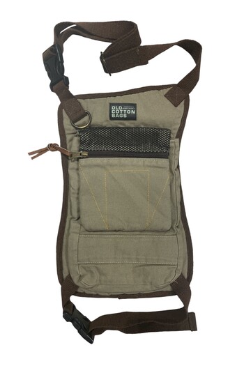 Old Cotton Vintage Shabby Cotton Design Motor Treekking Waist Leg Daily Large Freeback Bag 21 cm X 40 cm