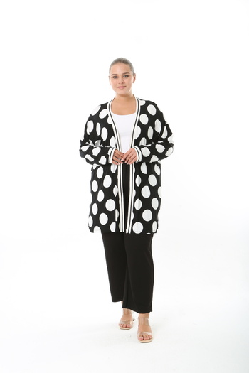 XL Modam Women's Lycra Viscose Patterned Large Size Cardigan
