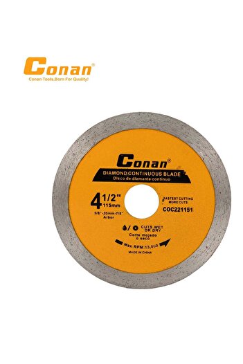 CONAN Diamond Stone Disk Continuous 4.5 Inch by COC221151 – For Cutting Stone and Concrete, Wet an