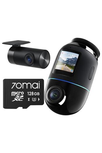 70MAİ Dash Cam Omni X800 with Rear Camera RC14, 4K at 360°, IPS Screen 1.4", Quad Core Processor NT