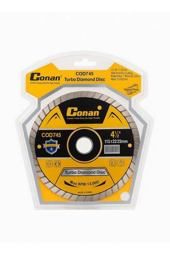 CONAN Diamond Turbo Cutting Disc 4.5 Inch, Model COD745