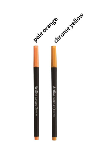 artline 2 Pcs Supreme Fine Pen 0.4 Yellow Tones
