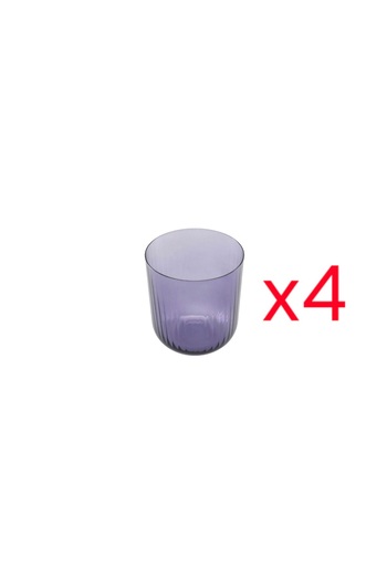 Porland Mose Purple Footless 4-Piece Water Glass 400Cc