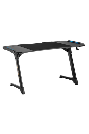 Skilltech Skill Tech RGB Gaming Desk Black Compact Surface w/ Hook & Drink Holder – SH GMD04-1