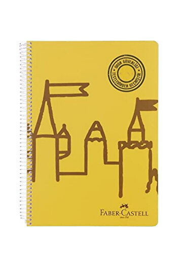 Faber Castell 1 Piece A4 Size 80 Yp. Striped Ring Binder Pp Cover Notebook