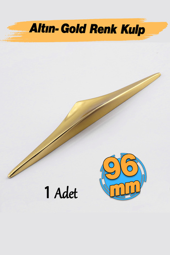 Badem10 Gold Metal Handle 96 mm - 9.6 cm Furniture Drawer Kitchen Cabinet Cupboard Handles Handle Handle