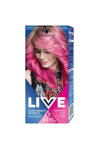 Schwarzkopf Live Ultra Brights Semi-Permanent Hair Dye 093 Shocking Pink, 80 ml
