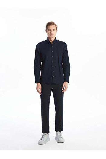 LC Waikiki Ανδρικό πουκάμισο LCWAIKIKI Slim Fit μακρυμάνικο Oxford (W5)