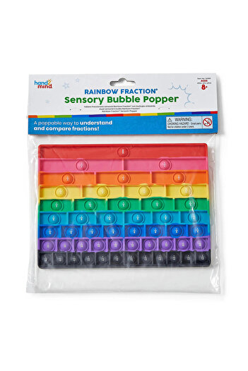 Hand2Mind Αισθητηριακός πίνακας κλασμάτων - Rainbow Fraction®