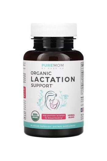 Pure Mom Breastfeeding Enhancer for Mother, Herbal Blend Extract, Fenugreek extract 60 Vegetarian Ca