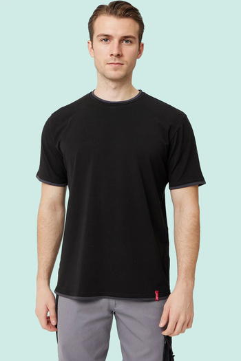PayBuy Men's Khaki O Neck Tshirt 92 Cotton Cod Shirt Breathable Relaxed Fit