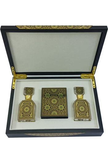 Generic Customizable Luxury OEM logo MDF Wood Box Perfume with Pure Copper