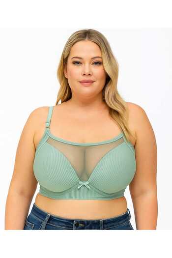 wear treasure C Cup Wireless Sponge Side Support Wire Support Bra