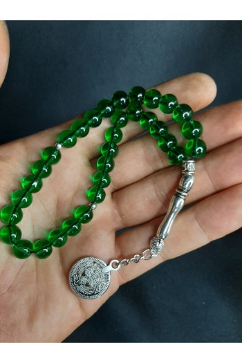 MRYart Green Glass Beads Prayer Beads 33Pcs