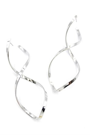 Royaleks Wavy Earrings - Silver