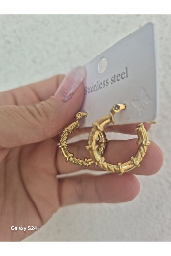 Pinkimaj Steel Hoop Earrings Models Spiral Medium Style Models Latest Pieces