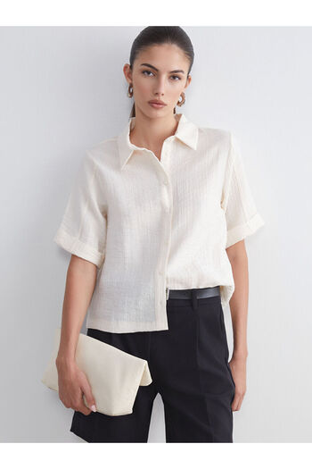LC Waikiki Sparkling Selections from Shining Store |   Textured Women's Shirt