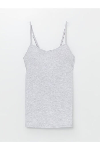 LC Waikiki Sparkling Selections from Shining Store |   Women's Cup Tank Top with Heart Neckline Straps