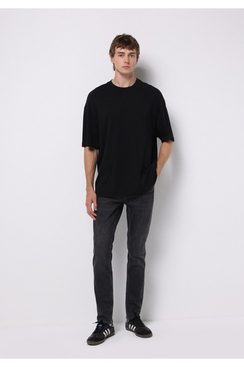 Colin's Straight Fit Men's Black Jean Trousers