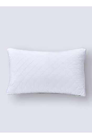 Master Home Textile Embroidered Cotton Pillow for Sleeping – Fluffy Down Alternative Filling, 1 Piece