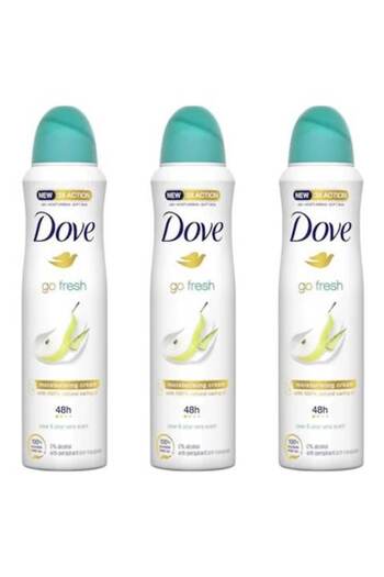 Dove 3 x Antiperspirant Spray Pear and Aloe Vera, 150 ml