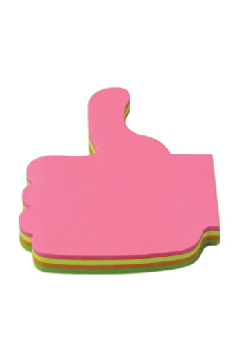 Roco Die-Cut Self-Stick Notes – Thumbs-Up Shape, 100 Sheets