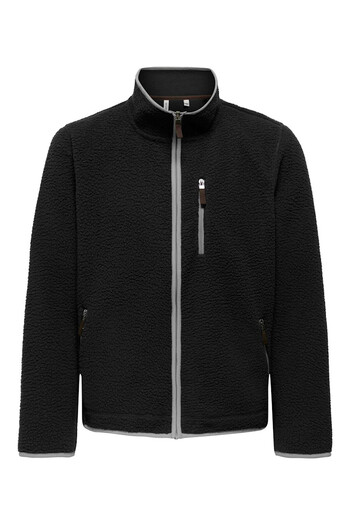 ONLY & Sons Onsseb Life Sherpa Black Men's Softshell & Fleece 22034094
