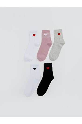 LC Waikiki New Season Patterned Girl's Socks 5-Piece