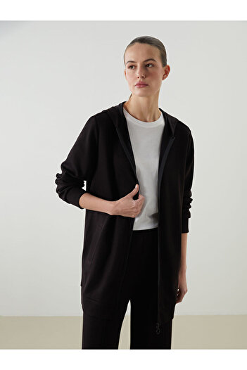 LC Waikiki Sparkling Selections from Shining Store |   Hooded Oversize Women's Zippered Sweatshirt