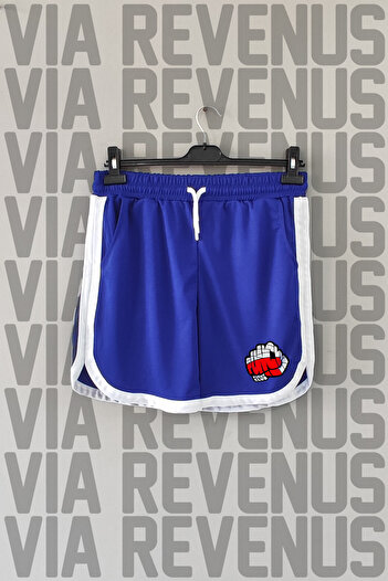 Vordevia Punch Fight Club Printed Piping Detailed Jersey Sports Training Shorts