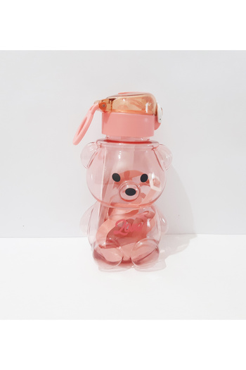renkli çiçekler 750 ml Water Bottle for School Water Bottle with Teddy Bear Model