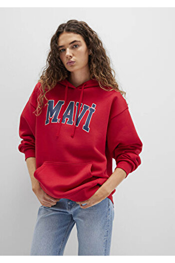 Mavi Logo Red Women's Sweatshirt M1600361-82054
