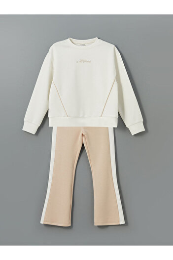 LC Waikiki Sparkling Selections from Shining Store |   Crew Neck Girl's Sweatshirt and Leggings