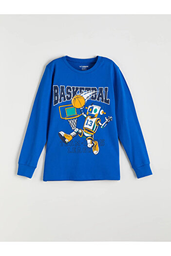LC Waikiki Lcw Dreamblue Printed Boys' Pajamas Suit